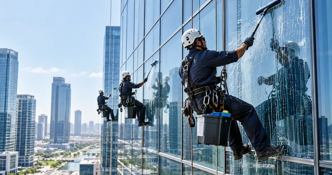 Illustrative specialist facade maintenance work