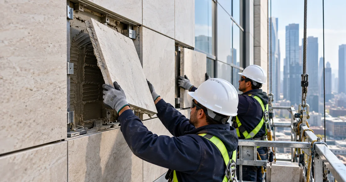 Illustrative specialist facade maintenance work