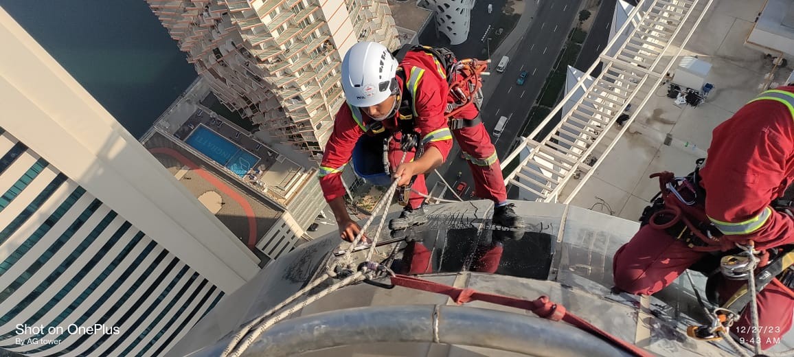 Safety Measures in Rope Access for Facade Cleaning and Maintenance in Abu Dhabi